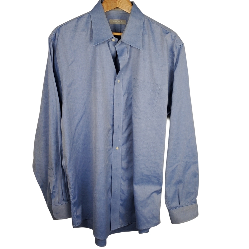 Nordstrom Smartcare Traditional Fit Dress Shirt. Light Blue. 17.5 / 37